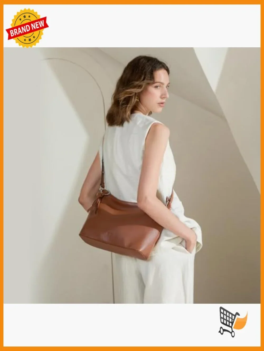 Genuine Leather Hobo Bag Crossbody Shoulder Bag